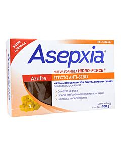 ASEPXIA JABON BARRA AZUFRE 100 GR