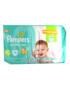 PAMPERS PAÑAL CONFORT XG x16 UNI